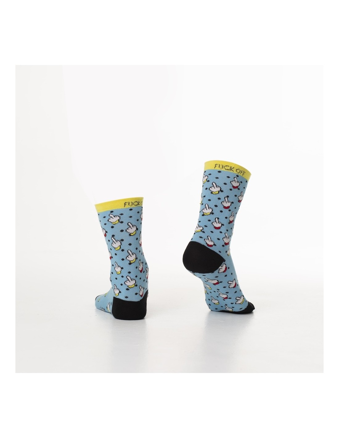 Blue women\'s socks with patterns SD19 - Online store - Boutique